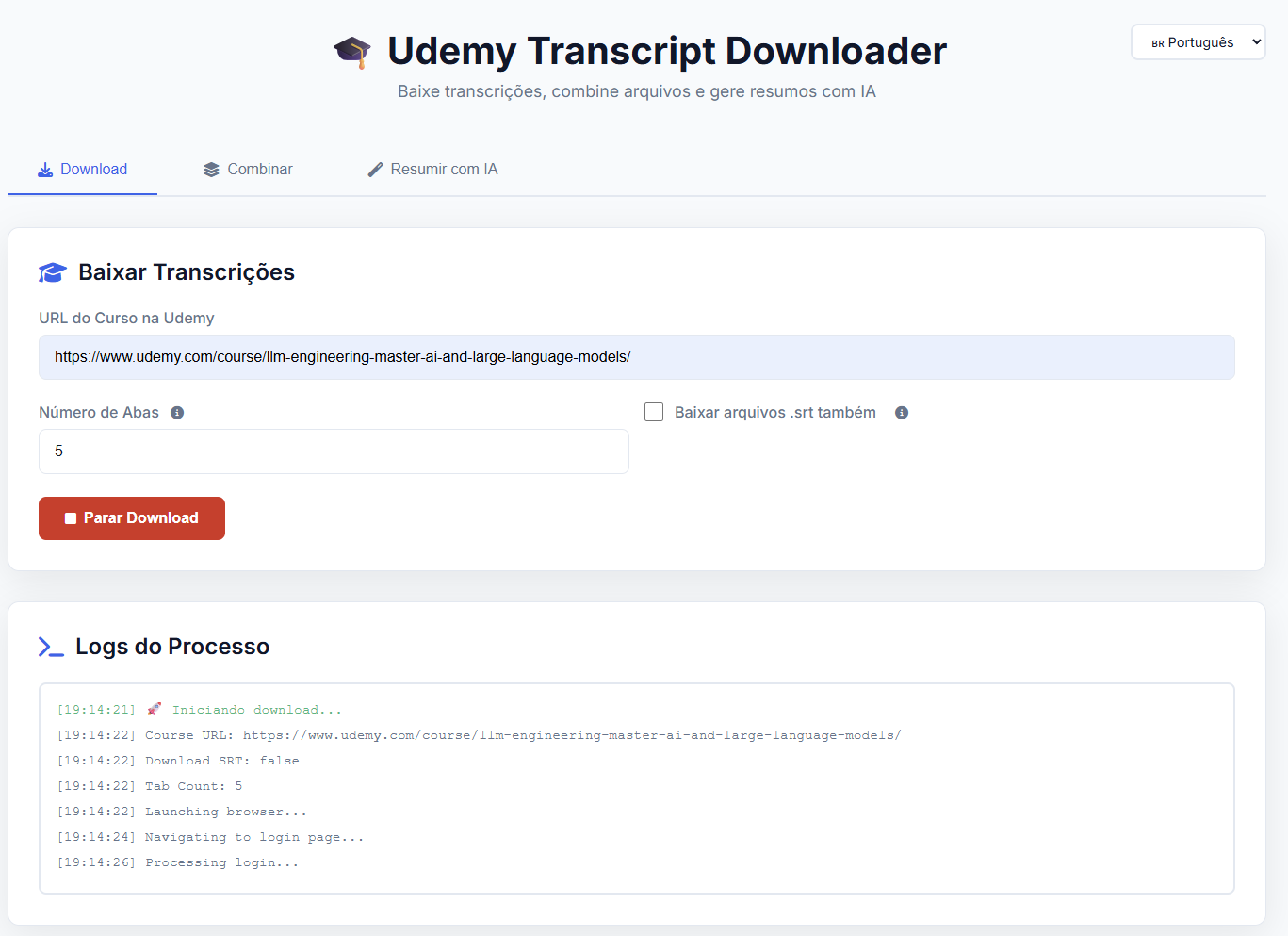 Udemy Transcrição Estudo IA